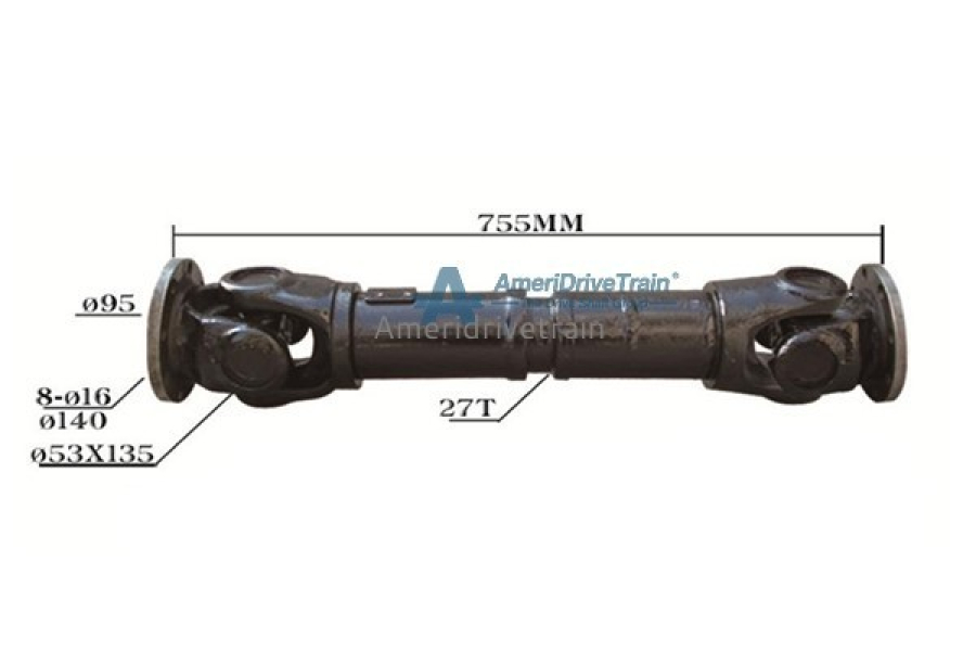 Cardan shaft 53x135 for Mercedes Benz Propeller Shaft